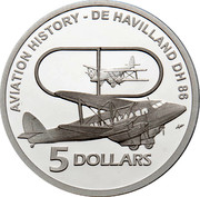 Australia 5 Dollars Aviation - De Havilland DH 86 2009 Proof KM# 1510 AVIATION HISTORY - DE HAVILLAND DH 86 5 DOLLARS coin reverse Australia 5 Dollars Aviation - De Havilland DH 86 2009 Proof KM# 1510 AVIATION HISTORY - DE HAVILLAND DH 86 5 DOLLARS coin reverse