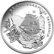 Australia 5 Dollars Bicentenary of Tasmania 2004 KM# 728 BICENTENARY OF TASMANIA coin reverse Australia 5 Dollars Bicentenary of Tasmania 2004 KM# 728 BICENTENARY OF TASMANIA coin reverse