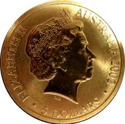 Australia 5 Dollars Commonwealth Games Manchester 2002 KM# 650 ELIZABETH II AUSTRALIA 2002 5 DOLLARS IRB coin obverse Australia 5 Dollars Commonwealth Games Manchester 2002 KM# 650 ELIZABETH II AUSTRALIA 2002 5 DOLLARS IRB coin obverse