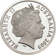 Australia 5 Dollars Constellation L749 2009 Proof KM# 1509 ELIZABETH II AUSTRALIA 2009 IRB coin obverse Australia 5 Dollars Constellation L749 2009 Proof KM# 1509 ELIZABETH II AUSTRALIA 2009 IRB coin obverse