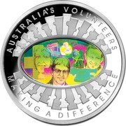 Australia 5 Dollars Finale 2003 B Proof KM# 1017 AUSTRALIA'S VOLUNTEERS - MAKING A DIFFERENCE coin reverse Australia 5 Dollars Finale 2003 B Proof KM# 1017 AUSTRALIA'S VOLUNTEERS - MAKING A DIFFERENCE coin reverse