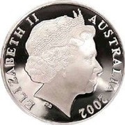 Australia 5 Dollars Jacht Duyfken 2002 KM# 653 ELIZABETH II AUSTRALIA 2002 IRB coin obverse Australia 5 Dollars Jacht Duyfken 2002 KM# 653 ELIZABETH II AUSTRALIA 2002 IRB coin obverse