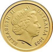 Australia 5 Dollars Kisp Koala 2008 Proof KM# 1066 1/25OZ 99.99AU 5 DOLLARS coin reverse Australia 5 Dollars Kisp Koala 2008 Proof KM# 1066 1/25OZ 99.99AU 5 DOLLARS coin reverse