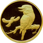 Australia 5 Dollars Kookaburra on branch head left 2009 Proof KM# 1302 P20 coin reverse Australia 5 Dollars Kookaburra on branch head left 2009 Proof KM# 1302 P20 coin reverse
