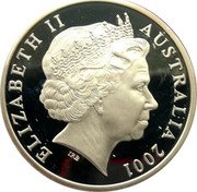 Australia 5 Dollars Reid - Forrest and Quick 2001 KM# 640 ELIZABETH II AUSTRALIA 2001 IRB coin obverse Australia 5 Dollars Reid - Forrest and Quick 2001 KM# 640 ELIZABETH II AUSTRALIA 2001 IRB coin obverse