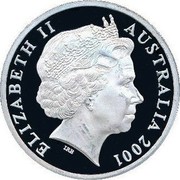 Australia 5 Dollars Spence - Nicholls and Anderson 2001 KM# 639 ELIZABETH II AUSTRALIA 2001 IRB coin obverse Australia 5 Dollars Spence - Nicholls and Anderson 2001 KM# 639 ELIZABETH II AUSTRALIA 2001 IRB coin obverse