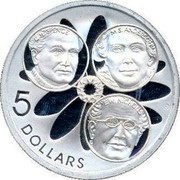 Australia 5 Dollars Spence - Nicholls and Anderson 2001 KM# 639 C.H. SPENCE M.S. ANDERSON E.W. NICHOLLS 5 DOLLARS coin reverse Australia 5 Dollars Spence - Nicholls and Anderson 2001 KM# 639 C.H. SPENCE M.S. ANDERSON E.W. NICHOLLS 5 DOLLARS coin reverse
