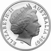 Australia 5 Dollars Year of the Surf Lifesaver 2007 KM# 1045 ELIZABETH II AUSTRALIA 2007 IRB coin obverse Australia 5 Dollars Year of the Surf Lifesaver 2007 KM# 1045 ELIZABETH II AUSTRALIA 2007 IRB coin obverse