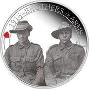 Australia 50 Cents ANZAC Spirit 100th Anniversary - Brothers in Arms 2016 P 1916~BROTHERS IN ARMS P WR coin reverse Australia 50 Cents ANZAC Spirit 100th Anniversary - Brothers in Arms 2016 P 1916~BROTHERS IN ARMS P WR coin reverse