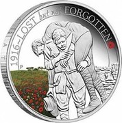 Australia 50 Cents ANZAC Spirit 100th Anniversary - Lost but not Forgotten 2016 P 1916~LOST BUT NOT FORGOTTEN P WR coin reverse
