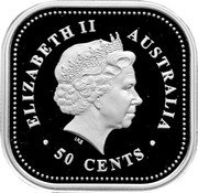 Australia 50 Cents Australian Kookaburra 2004 KM# 876 ELIZABETH II AUSTRALIA 50 CENTS IRB coin obverse
