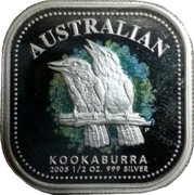 Australia 50 Cents Australian Kookaburra 2005 KM# 877 AUSTRALIAN KOOKABURRA 2005 1/2 OZ. 999 SILVER P coin reverse Australia 50 Cents Australian Kookaburra 2005 KM# 877 AUSTRALIAN KOOKABURRA 2005 1/2 OZ. 999 SILVER P coin reverse