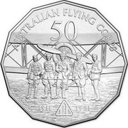 Australia 50 Cents Australians at War - Australian Flying Corps 2014 KM# 2160 AUSTRALIAN FLYING CORPS 50 1911 1921 coin reverse Australia 50 Cents Australians at War - Australian Flying Corps 2014 KM# 2160 AUSTRALIAN FLYING CORPS 50 1911 1921 coin reverse