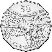 Australia 50 Cents El Alamein 2015  50 EL ALAMEIN 1942 coin reverse Australia 50 Cents El Alamein 2015  50 EL ALAMEIN 1942 coin reverse