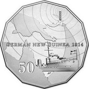 Australia 50 Cents German New Guinea 2014  GERMAN NEW GUINEA 1914 50 coin reverse Australia 50 Cents German New Guinea 2014  GERMAN NEW GUINEA 1914 50 coin reverse