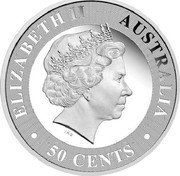 Australia 50 Cents Kangaroo 2018 ELIZABETH II AUSTRALIA 50 CENTS IRB coin obverse Australia 50 Cents Kangaroo 2018 ELIZABETH II AUSTRALIA 50 CENTS IRB coin obverse