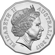 Australia 50 Cents Tetra-Decagon Year of The Rooster 2017  ELIZABETH II AUSTRALIA 2017 IRB coin obverse Australia 50 Cents Tetra-Decagon Year of The Rooster 2017  ELIZABETH II AUSTRALIA 2017 IRB coin obverse