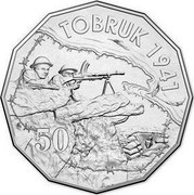 Australia 50 Cents Tobruk 2015  TOBRUK 1941 50 coin reverse Australia 50 Cents Tobruk 2015  TOBRUK 1941 50 coin reverse