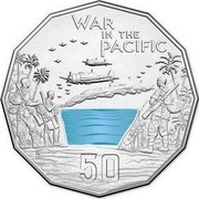 Australia 50 Cents War in the Pacific 2015  WAR IN THE PACIFIC 50 coin reverse Australia 50 Cents War in the Pacific 2015  WAR IN THE PACIFIC 50 coin reverse