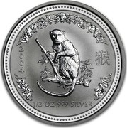 Australia 50 Cents Year of the Monkey 2004 KM# 673 2004 1/2 OZ 999 SILVER SA coin reverse
