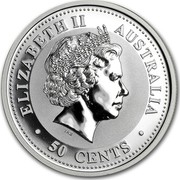 Australia 50 Cents Year of the Rooster 2005 P KM# 791 ELIZABETH II AUSTRALIA 50 CENTS IRB coin obverse Australia 50 Cents Year of the Rooster 2005 P KM# 791 ELIZABETH II AUSTRALIA 50 CENTS IRB coin obverse