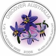 Australia 50 Dollars Black-Anther Flax-Lily 2008 P Proof KM# 1206 DISCOVER AUSTRALIA coin reverse Australia 50 Dollars Black-Anther Flax-Lily 2008 P Proof KM# 1206 DISCOVER AUSTRALIA coin reverse