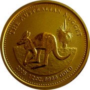 Australia 50 Dollars Crouching Kangaroos 2005 KM# 909 THE AUSTRALIAN NUGGET DATE 1/2 OZ. 9999 GOLD coin reverse Australia 50 Dollars Crouching Kangaroos 2005 KM# 909 THE AUSTRALIAN NUGGET DATE 1/2 OZ. 9999 GOLD coin reverse