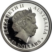 Australia 50 Dollars Discover Australia - Kangaroo 2009 KM# 1237 ELIZABETH II AUSTRALIA 50 DOLLARS IRB coin obverse Australia 50 Dollars Discover Australia - Kangaroo 2009 KM# 1237 ELIZABETH II AUSTRALIA 50 DOLLARS IRB coin obverse