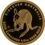 Australia 50 Dollars (Discover Australia - Kangaroo) KM# 1227 DISCOVER AUSTRALIA 2009 KANGAROO 1/2 OZ 9999 GOLD P DB coin reverse Australia 50 Dollars (Discover Australia - Kangaroo) KM# 1227 DISCOVER AUSTRALIA 2009 KANGAROO 1/2 OZ 9999 GOLD P DB coin reverse