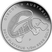 Australia 50 Dollars Discover Australia - Platypus 2010 KM# 1412 DISCOVER AUSTRALIA 2010 PLATYPUS 1/2 OZ 9999 GOLD P DB coin reverse Australia 50 Dollars Discover Australia - Platypus 2010 KM# 1412 DISCOVER AUSTRALIA 2010 PLATYPUS 1/2 OZ 9999 GOLD P DB coin reverse