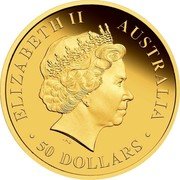 Australia 50 Dollars (Discover Australia - Tasmanian Devil) KM# 1543 ELIZABETH II AUSTRALIA 50 DOLLARS IRB coin obverse Australia 50 Dollars (Discover Australia - Tasmanian Devil) KM# 1543 ELIZABETH II AUSTRALIA 50 DOLLARS IRB coin obverse