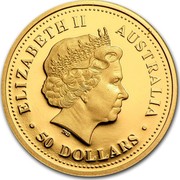 Australia 50 Dollars Emu 2006 P Proof KM# 958 ELIZABETH II AUSTRALIA ∙50 DOLLARS∙ IRB coin obverse Australia 50 Dollars Emu 2006 P Proof KM# 958 ELIZABETH II AUSTRALIA ∙50 DOLLARS∙ IRB coin obverse