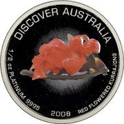 Australia 50 Dollars Red-flowered Kurrajong 2008 P Proof KM# 1209 DISCOVER AUSTRALIA 1/2 OZ PLATINUM 9995 2008 RED FLOWERED KURRAJONG coin reverse Australia 50 Dollars Red-flowered Kurrajong 2008 P Proof KM# 1209 DISCOVER AUSTRALIA 1/2 OZ PLATINUM 9995 2008 RED FLOWERED KURRAJONG coin reverse