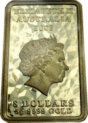 Australia 8 Dollars Mythological Characters - Fortune 2008 KM# 1272 ELIZABETH II AUSTRALIA 2008 8 DOLLARS 5 G 9999 GOLD IRB coin obverse Australia 8 Dollars Mythological Characters - Fortune 2008 KM# 1272 ELIZABETH II AUSTRALIA 2008 8 DOLLARS 5 G 9999 GOLD IRB coin obverse