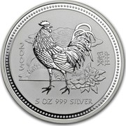 Australia 8 Dollars Year of the Rooster 2005 KM# 1023 2005 5 OZ 999 SILVER coin reverse Australia 8 Dollars Year of the Rooster 2005 KM# 1023 2005 5 OZ 999 SILVER coin reverse