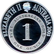 Australia Five Dollars Port Phillip 2003 KM# 765 ELIZABETH II AUSTRALIA 2003 PURE AUSTRALIAN GOLD 1 ONE OUNCE ONE OUNCE coin obverse Australia Five Dollars Port Phillip 2003 KM# 765 ELIZABETH II AUSTRALIA 2003 PURE AUSTRALIAN GOLD 1 ONE OUNCE ONE OUNCE coin obverse