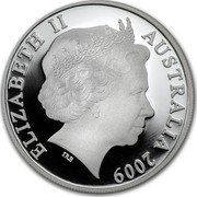 Australia One Dollar Kangaroo 2009 KM# 1083 ELIZABETH II AUSTRALIA 2009 IRB coin obverse Australia One Dollar Kangaroo 2009 KM# 1083 ELIZABETH II AUSTRALIA 2009 IRB coin obverse