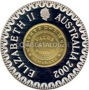 Australia Ten Dollars Mint Pattern 2003 KM# 1439 ELIZABETH II AUSTRALIA 2002 VALUE ONE POUND WEIGHTS DWT:15 OHS: 22 CARATS coin obverse Australia Ten Dollars Mint Pattern 2003 KM# 1439 ELIZABETH II AUSTRALIA 2002 VALUE ONE POUND WEIGHTS DWT:15 OHS: 22 CARATS coin obverse
