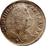 France 1/10 ECU Louis XIV 1711 M KM# 379.11 LVD XIIII D G FR ET NAV REX coin obverse France 1/10 ECU Louis XIV 1711 M KM# 379.11 LVD XIIII D G FR ET NAV REX coin obverse