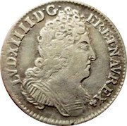 France 1/10 ECU Louis XIV 1713 A KM# 379.1 LVD XIIII D G FR ET NAV REX coin obverse France 1/10 ECU Louis XIV 1713 A KM# 379.1 LVD XIIII D G FR ET NAV REX coin obverse