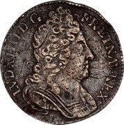 France 1/10 ECU Louis XIV 1715 G KM# 379.6 LVD XIIII D G FR ET NAV REX coin obverse France 1/10 ECU Louis XIV 1715 G KM# 379.6 LVD XIIII D G FR ET NAV REX coin obverse