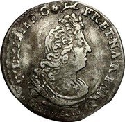 France 1/12 ECU (10 Sols) Louis XIV 1701 Cow KM# 322 LVD XIIII D G FR ET NA RE BD coin obverse