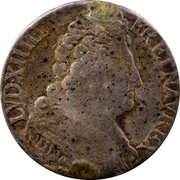 France 1/2 ECU (36 Sols, 6 Deniers) Louis XIV 1713 Z KM# 382.22 LVD XIIII D G FR ET NAV REX coin obverse France 1/2 ECU (36 Sols, 6 Deniers) Louis XIV 1713 Z KM# 382.22 LVD XIIII D G FR ET NAV REX coin obverse