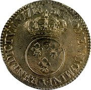 France 1/2 ECU (44 Sols) Louis XV 1716 X KM# 420.20 SIT NOMEN DOMINI BENEDICTVM 1716 X coin reverse France 1/2 ECU (44 Sols) Louis XV 1716 X KM# 420.20 SIT NOMEN DOMINI BENEDICTVM 1716 X coin reverse
