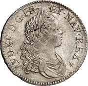 France 1/2 ECU (44 Sols) Louis XV 1719 K KM# 434.4 LVD XV D G FR ET NAV REX coin obverse France 1/2 ECU (44 Sols) Louis XV 1719 K KM# 434.4 LVD XV D G FR ET NAV REX coin obverse