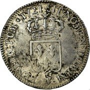 France 1/2 ECU (44 Sols) Louis XV 1721 W KM# 465.13 SIT NOMEN DOMINI W BENEDICTUM 1721 coin reverse France 1/2 ECU (44 Sols) Louis XV 1721 W KM# 465.13 SIT NOMEN DOMINI W BENEDICTUM 1721 coin reverse