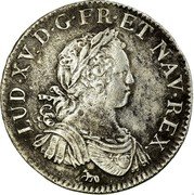 France 1/2 ECU (44 Sols) Louis XV 1725 A KM# 478.1 LUD XV D G FR ET NAV REX coin obverse France 1/2 ECU (44 Sols) Louis XV 1725 A KM# 478.1 LUD XV D G FR ET NAV REX coin obverse