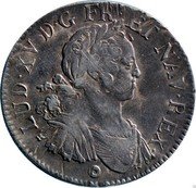 France 1/2 ECU (44 Sols) Louis XV 1725 AA KM# 478.2 LUD XV D G FR ET NAV REX coin obverse France 1/2 ECU (44 Sols) Louis XV 1725 AA KM# 478.2 LUD XV D G FR ET NAV REX coin obverse