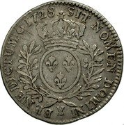 France 1/2 ECU (44 Sols) Louis XV 1728 Y KM# 484.23 SIT NOMEN DOMINI Y BENEDICTUM 1728 coin reverse France 1/2 ECU (44 Sols) Louis XV 1728 Y KM# 484.23 SIT NOMEN DOMINI Y BENEDICTUM 1728 coin reverse