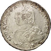 France 1/2 ECU (44 Sols) Louis XV 1729 Numeral 9 KM# 484.25 LUD XV D G FR ET NAV REX coin obverse France 1/2 ECU (44 Sols) Louis XV 1729 Numeral 9 KM# 484.25 LUD XV D G FR ET NAV REX coin obverse